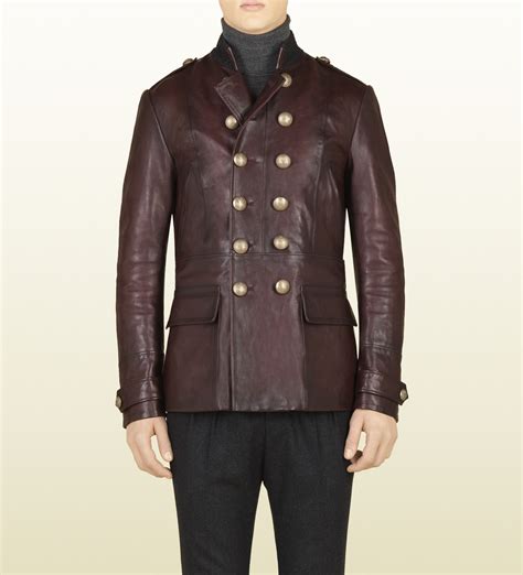 gucci red leather jacket|Gucci Jackets for Men .